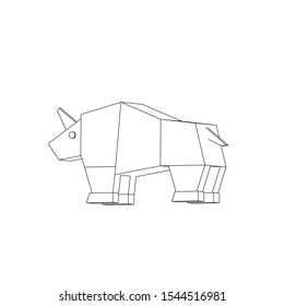 coloring page of the rhinoceros
