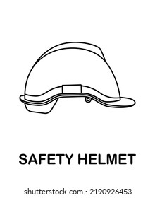 Coloring Page With Safety Helmet Brush For Kids