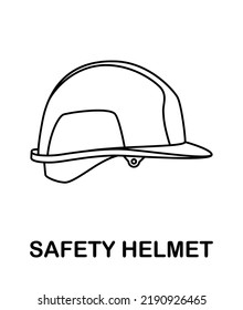 Coloring Page With Safety Helmet Brush For Kids