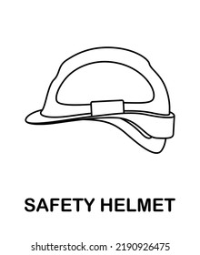 Coloring Page With Safety Helmet Brush For Kids