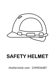 Coloring Page With Safety Helmet Brush For Kids