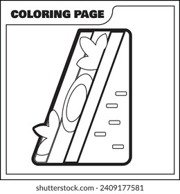 coloring page of Sandwich vector illustration, sandwich clip art