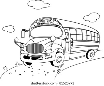 Featured image of post Bus Cartoon Images Black And White