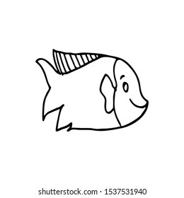 Coloring Page Sea Creatures Stock Vector (Royalty Free) 1537531940 ...