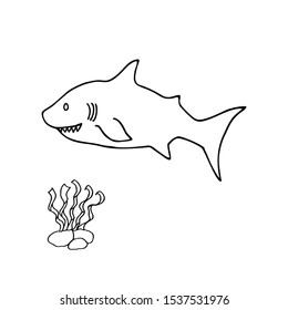Coloring Page Sea Creatures Stock Vector (Royalty Free) 1537531976 ...
