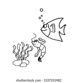 coloring page of the sea creatures