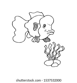 coloring page of the sea creatures