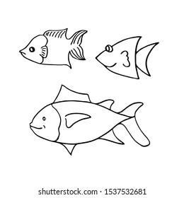 Coloring Page Sea Creatures Stock Vector (Royalty Free) 1537532681 ...