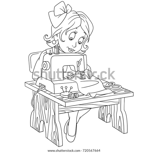 Download 335+ Seamstress Coloring Pages PNG PDF File