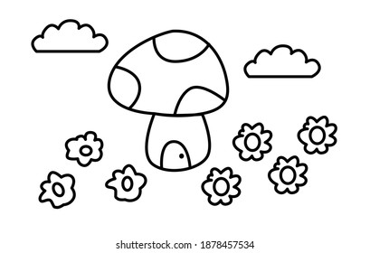 Colorando la hoja de página para niños. Hoja de actividad infantil que se puede imprimir fácilmente.