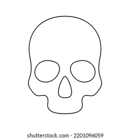 Coloring page with Skull for kids