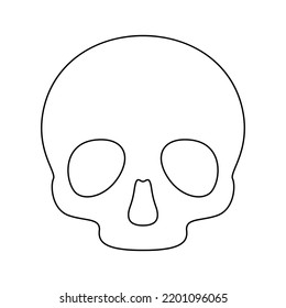 Coloring page with Skull for kids