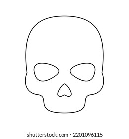 Coloring page with Skull for kids
