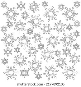 Coloring Page Snowflakes Vector Illustration Stock Vector (Royalty Free ...