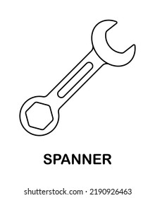 Coloring page with Spanner for kids