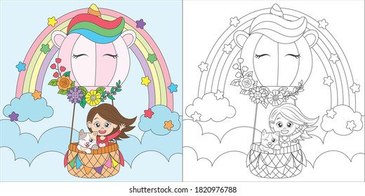 página de color adecuada para la actividad infantil