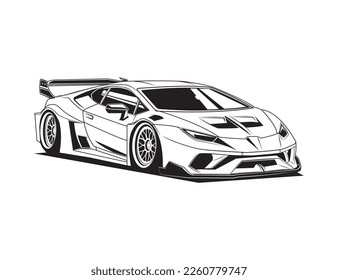 coloring page super car illustration design graphic vector idea