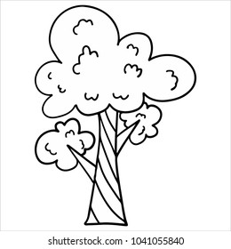 coloring page tree for kids