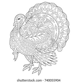 Coloring page turkey Thanksgiving