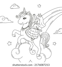 barbie magic rainbow coloring pages