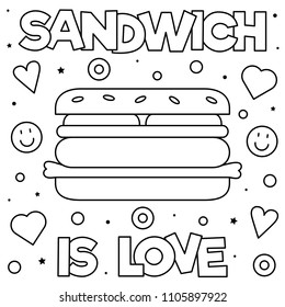 Sandwich Coloring Book Art High Res Stock Images Shutterstock