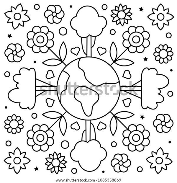 Coloring Page Vector Illustration Stock Vector (Royalty Free) 1085358869