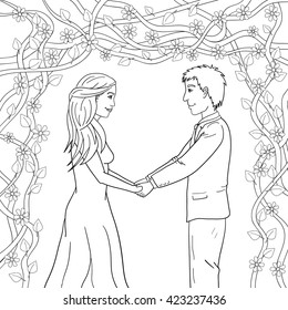 Adult Coloring Pages Couples Images Stock Photos Vectors Shutterstock