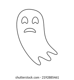 Coloring Page With Whisper Ghost For Kids