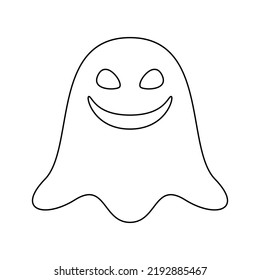 Coloring Page With Whisper Ghost For Kids