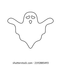 Coloring Page Whisper Ghost Kids Stock Vector (Royalty Free) 2192885493 ...