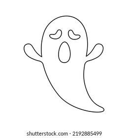 Coloring Page Whisper Ghost Kids Stock Vector (Royalty Free) 2192885499 ...