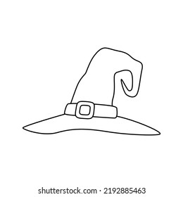 Coloring page with Wizard Hat for kids