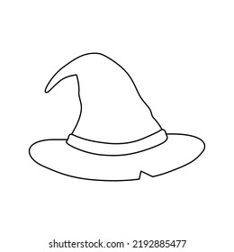 Coloring page with Wizard Hat for kids