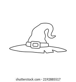 Coloring page with Wizard Hat for kids
