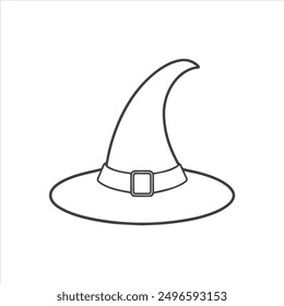Coloring page with Wizard Hat for kids
