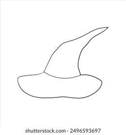 Coloring page with Wizard Hat for kids