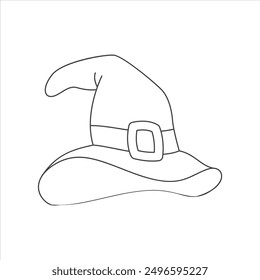Coloring page with Wizard Hat for kids