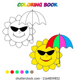 sun coloring page worksheet game kids stock vector royalty free 1147645934 shutterstock