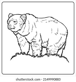 Coloring page_Wild Animal_Bear Wild animal series coloring book