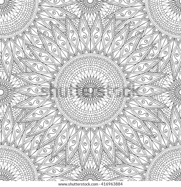 Coloring Pages Adults Coloring Bookdecorative Hand Stock Vector ...
