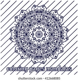 Coloring pages for adults and older children. templates, coloring pages, flowers, mandala, pattern, ornament. Islamic, Arabic, Indian, Ottoman motifs. Black and white.