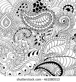 Coloring pages for adults.Abstract vector illustration