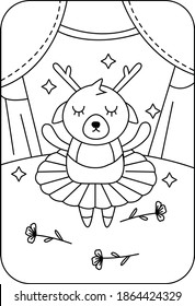  coloring pages ballerina deer preschool education homeschooling
