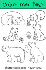 Coloring pages: Bears.