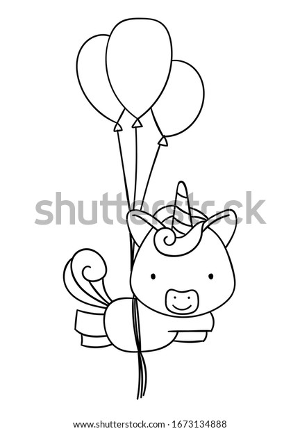 Coloring Pages Black White Cute Hand Stock Vector (Royalty Free ...