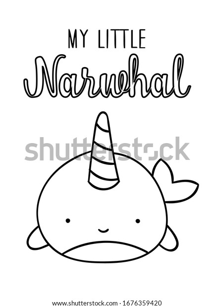 Coloring Pages Black White Cute Kawaii Stock Vector Royalty Free 1676359420