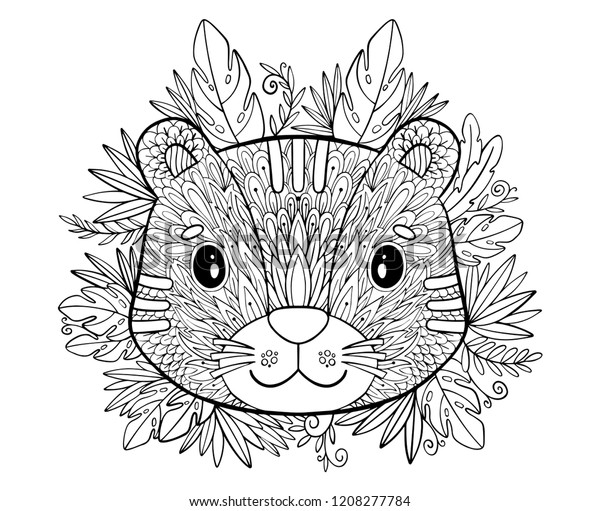 Download Coloring Pages Coloring Book Adults Beautiful Stock Vector Royalty Free 1208277784