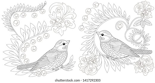 bird coloring book images stock photos  vectors  shutterstock