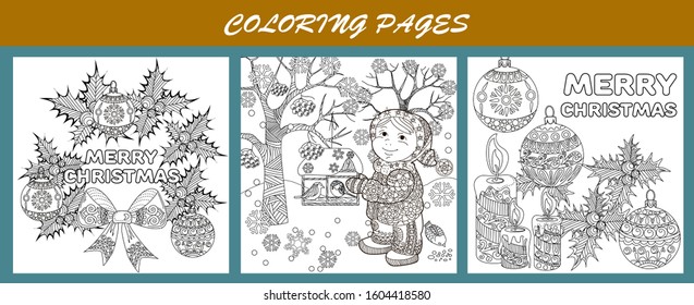 Coloring Pages. Coloring Book for adults and children. Christmas Tree Ornament. Art therapy coloring page.