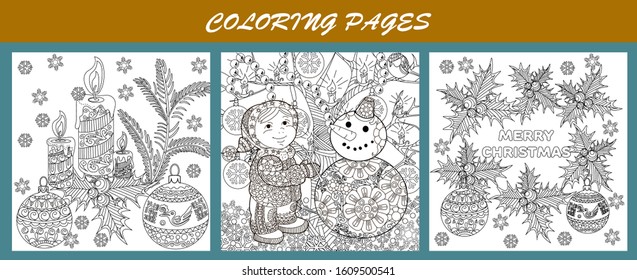 Coloring Pages. Coloring Book for adults and children. Christmas Tree Ornament. Art therapy coloring page.